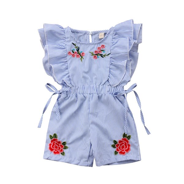 12m-5t cute girl clothes summer baby infant girls romper floral embroidery playsuit petal sleeve striped jumpsuits clothing, Blue
12m-5t cute girl clothes summer baby infant girls romper floral embroidery playsuit petal sleeve striped jumpsuits clothing, Blue