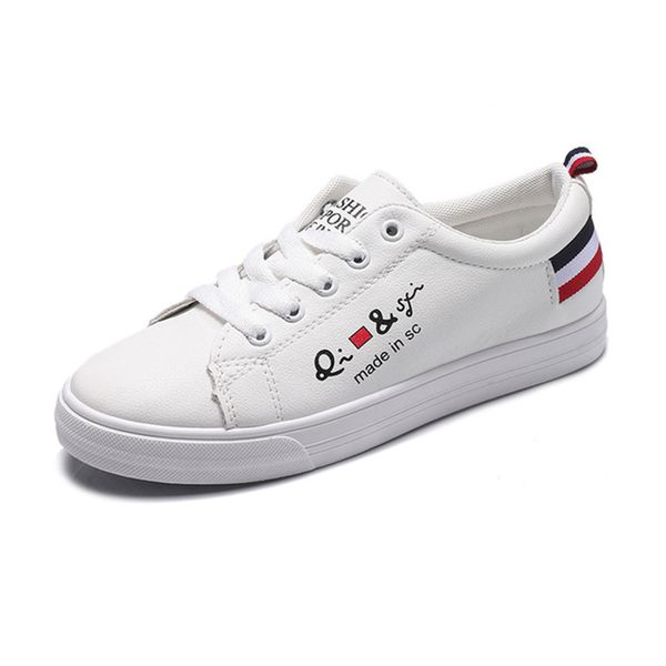 white flat shoes woman 2020 spring fashion shallow lace up sports flats ladies leisure leather running board shoe women sneakers, Black
white flat shoes woman 2020 spring fashion shallow lace up sports flats ladies leisure leather running board shoe women sneakers, Black