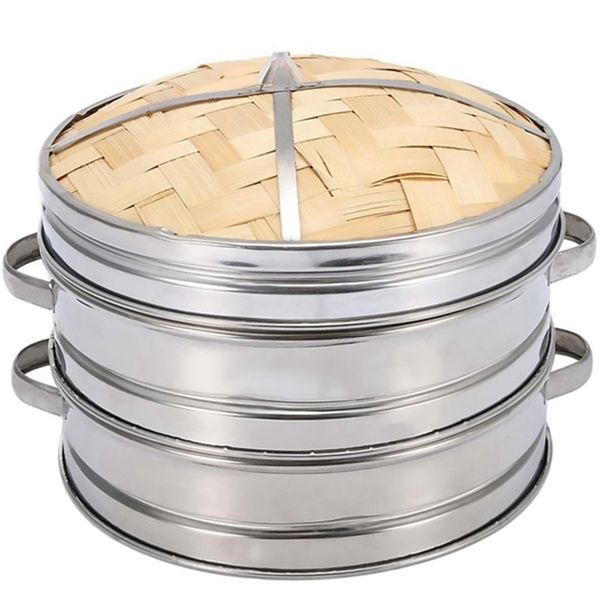 2 tier 20cm bamboo steamer basket with cover cookware kitchen for dumpling fish rice vegetable pasta chinese heating steaming ba other kitch
2 tier 20cm bamboo steamer basket with cover cookware kitchen for dumpling fish rice vegetable pasta chinese heating steaming ba other kitch