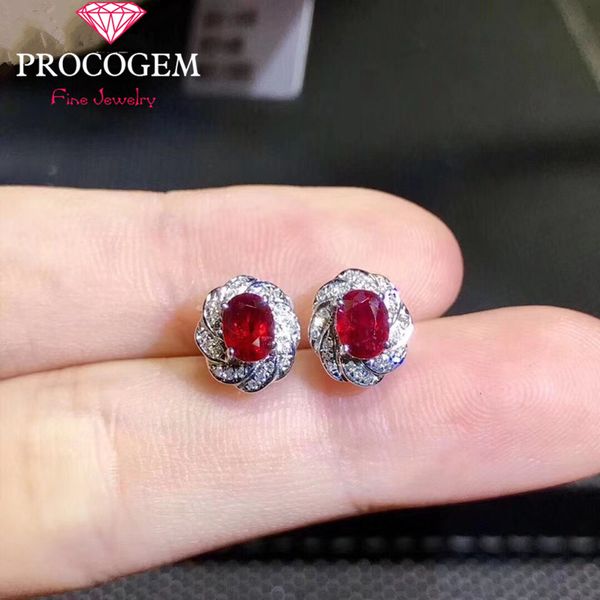elegant natural ruby stud earrings oval genuine gems for women fine jewelry 925 sterling silver #370 cj191203, Golden
elegant natural ruby stud earrings oval genuine gems for women fine jewelry 925 sterling silver #370 cj191203, Golden