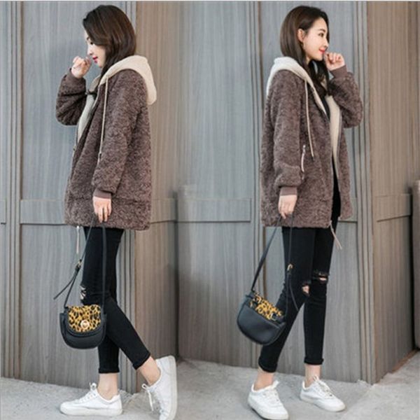winter women's lamb fur coat female short hooded outerwear fur one overcoat woman fashion casual jacket large size 3xl winter women coa, Black;brown
winter women's lamb fur coat female short hooded outerwear fur one overcoat woman fashion casual jacket large size 3xl winter women coa, Black;brown