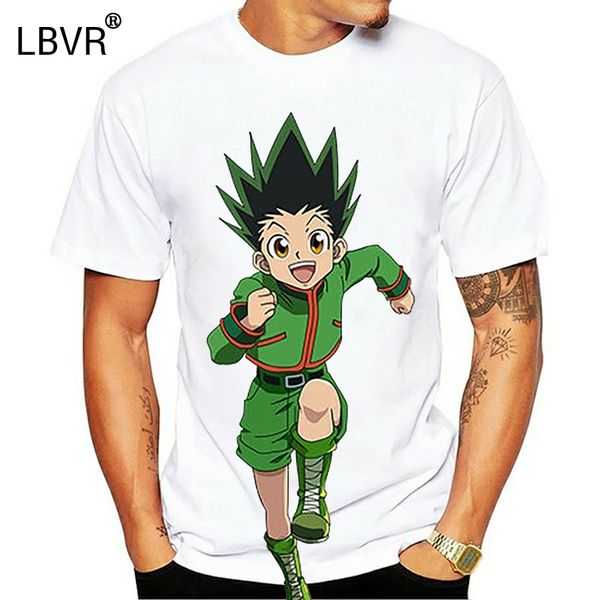 gon ss x anime manga printed white cotton mens t-shirt top, White;black 
gon ss x anime manga printed white cotton mens t-shirt top, White;black