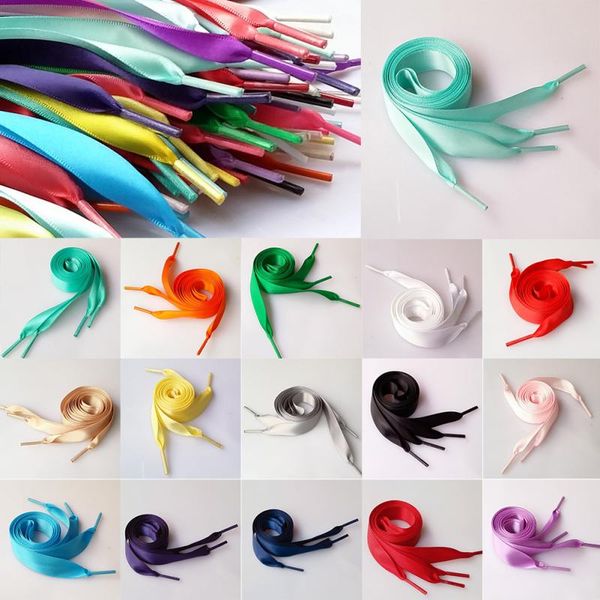 80cm flat satin ribbon multicolor shoelaces shoe laces sneaker sport shoes 2cm wide 16 colors, Black
80cm flat satin ribbon multicolor shoelaces shoe laces sneaker sport shoes 2cm wide 16 colors, Black