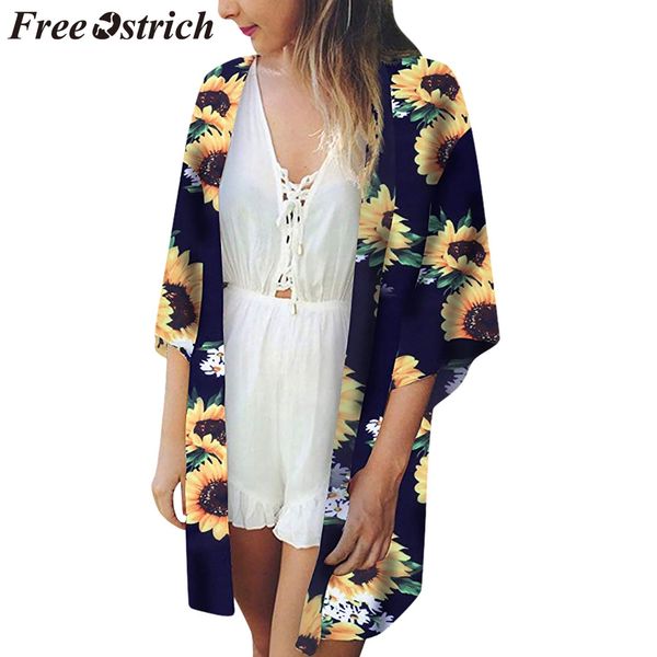ostrich women coat sunflower floral print beach blouse half sleeve yellow summer fashion women long coat 2019 new arrivals, Black;brown
ostrich women coat sunflower floral print beach blouse half sleeve yellow summer fashion women long coat 2019 new arrivals, Black;brown