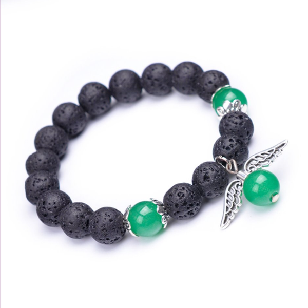 silver plated leaf flower with black lava stone round beads elastic bracelet green agates jewelry
silver plated leaf flower with black lava stone round beads elastic bracelet green agates jewelry