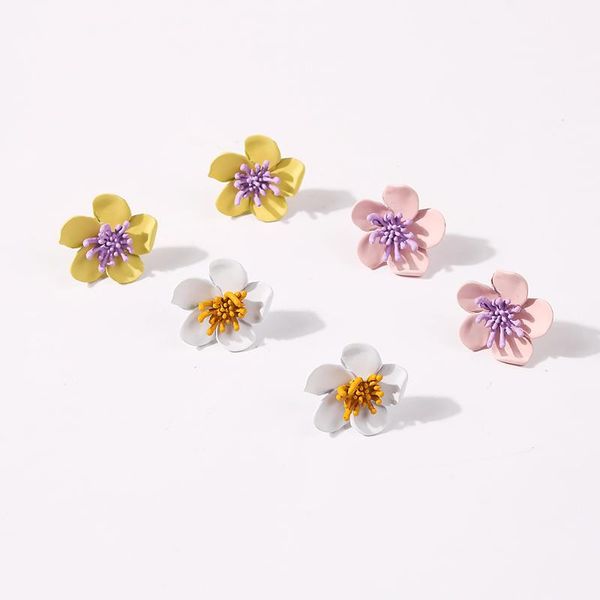 korean cute lovely small flower stud earring new design classic paint colorful metal flower earring for women, Golden;silver
korean cute lovely small flower stud earring new design classic paint colorful metal flower earring for women, Golden;silver