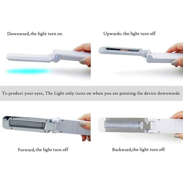 personal care uv-c ultraviolet handheld sanitizer uv sterilization lights travel wand uv flashlight household toilet car pet