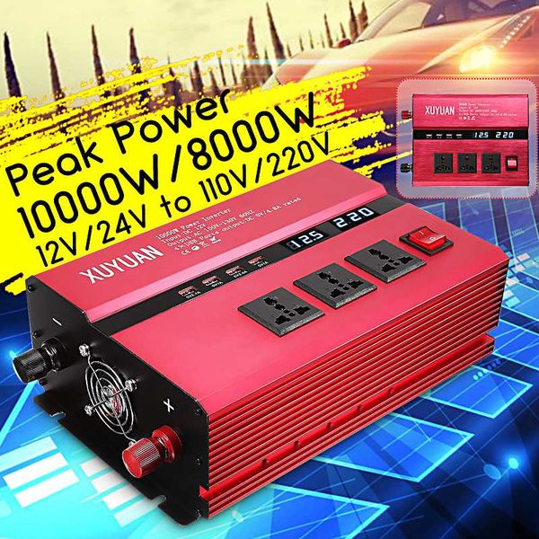 car solar power inverter 10000w power sine wave converter dc 12v/24v to ac 220v sine wave usb converter voltage transformer
car solar power inverter 10000w power sine wave converter dc 12v/24v to ac 220v sine wave usb converter voltage transformer