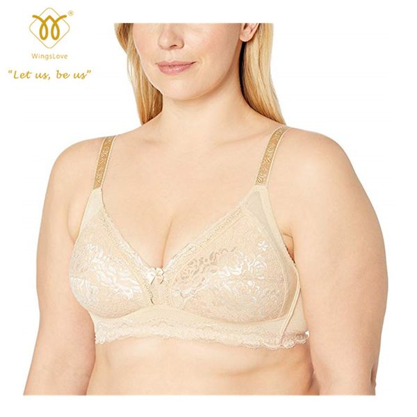bras wingslove women's bra lace floral comfortable underwire minimizer plus size lingerie, Red;black
bras wingslove women's bra lace floral comfortable underwire minimizer plus size lingerie, Red;black