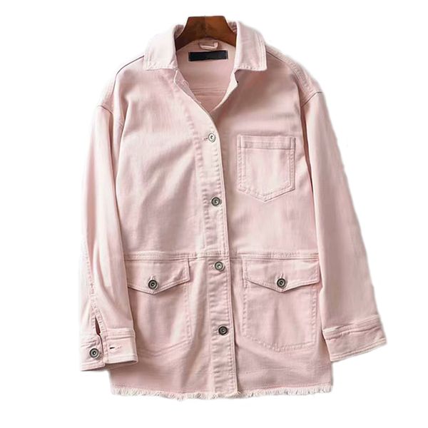 spring long sleeve women basic coat women's jeans jacket long sleeve denim coat frayed edge pocket coats casual women outerwear, Black;brown
spring long sleeve women basic coat women's jeans jacket long sleeve denim coat frayed edge pocket coats casual women outerwear, Black;brown