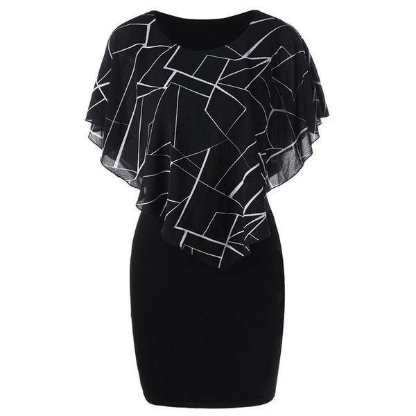 wipalo women summer elegant ruffles printed mini fitted dress casual party work fitted sheath bodycon dresses vestidos femme 5xl, Black;pink
wipalo women summer elegant ruffles printed mini fitted dress casual party work fitted sheath bodycon dresses vestidos femme 5xl, Black;pink