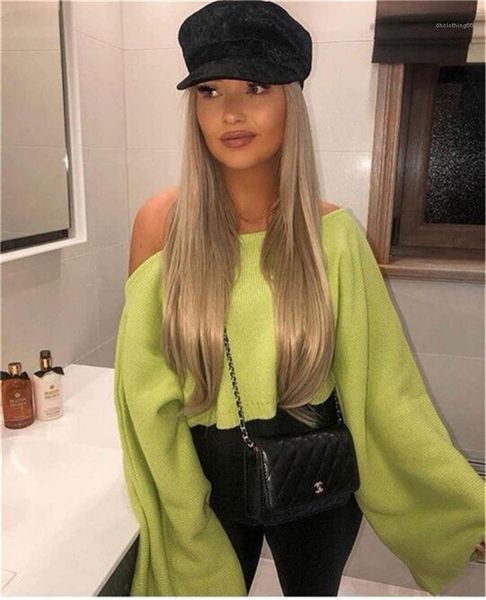 knit tshirts women loose solid color long sleeved knits fashion womens casual slash neck designer, White
knit tshirts women loose solid color long sleeved knits fashion womens casual slash neck designer, White