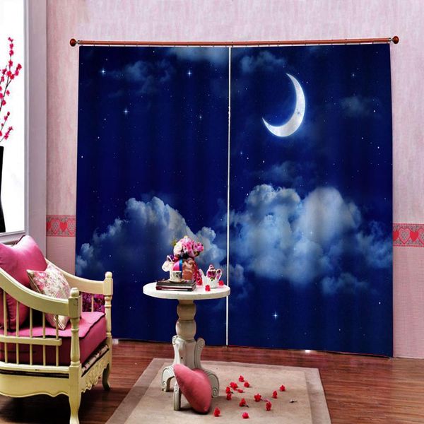 starry sky with half moon in scenic cloudscape decor shower curtain for living room bedroom blackout curtain
starry sky with half moon in scenic cloudscape decor shower curtain for living room bedroom blackout curtain