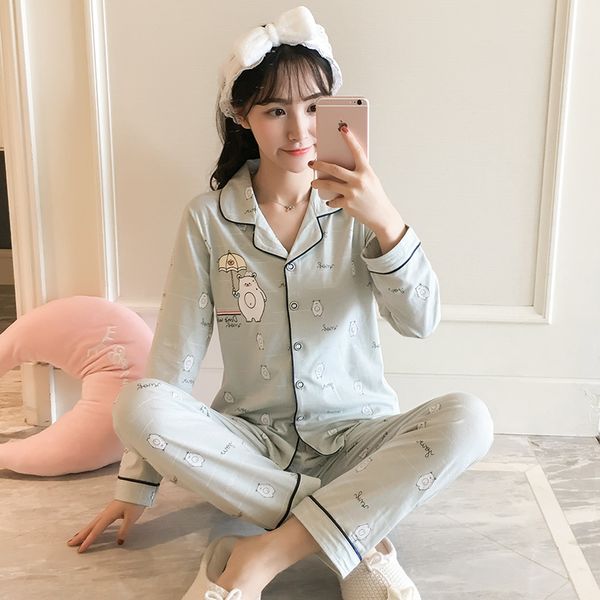 yidanna women cartoon long sleeved sleep clothing cotton cute female sleepwear spring princess turn-down collar bear nighty lady, Blue;gray
yidanna women cartoon long sleeved sleep clothing cotton cute female sleepwear spring princess turn-down collar bear nighty lady, Blue;gray