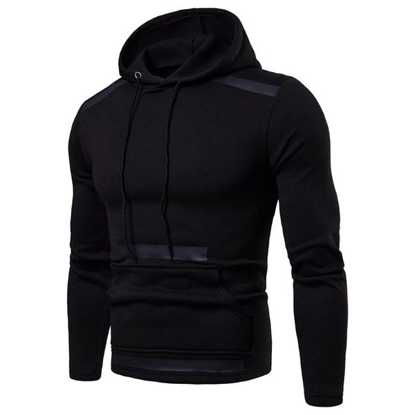 2020 spring and autumn new fashion men's clothing stitching solid color hooded hooded men's trend sports casual hoodies, Black
2020 spring and autumn new fashion men's clothing stitching solid color hooded hooded men's trend sports casual hoodies, Black