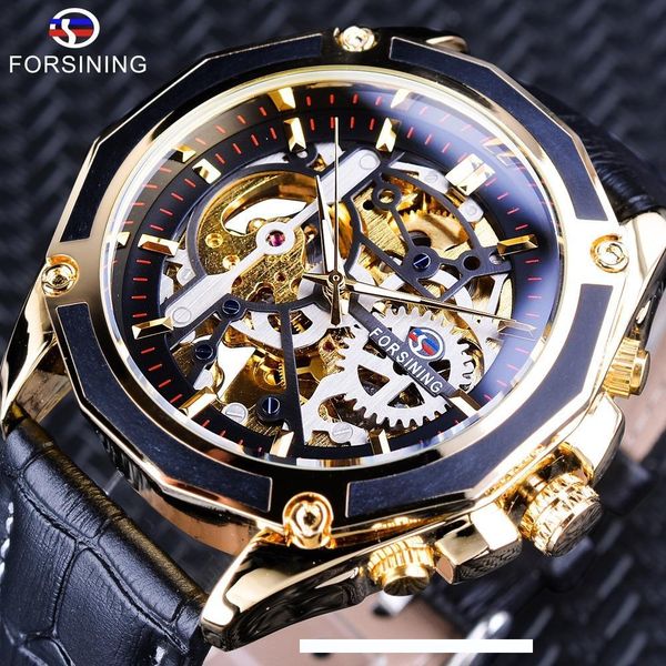 forsining transparent case gear movement steampunk men automatic skeleton watch brand luxury open work design self winding d18100709, Slivery;brown
forsining transparent case gear movement steampunk men automatic skeleton watch brand luxury open work design self winding d18100709, Slivery;brown