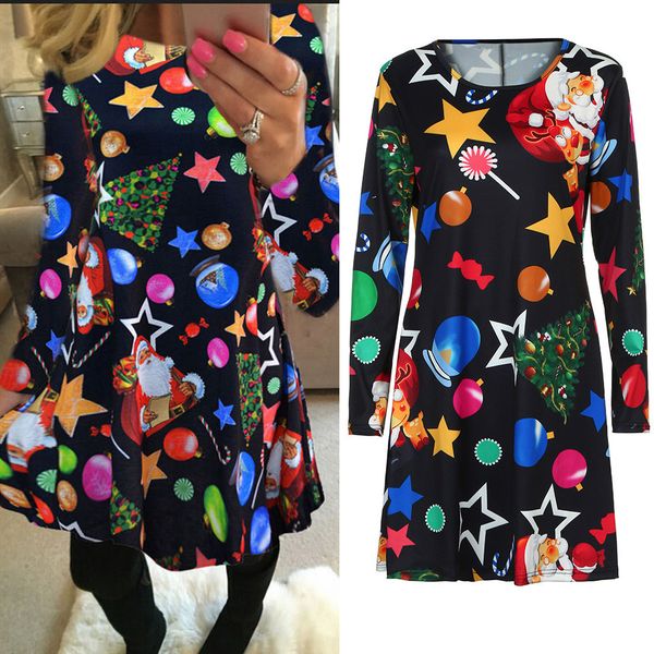 large sizes 2019 new autumn women casual long sleeve cute christmas tree snowman dresses loose plus size dress vestidos robe new, Black;gray
large sizes 2019 new autumn women casual long sleeve cute christmas tree snowman dresses loose plus size dress vestidos robe new, Black;gray
