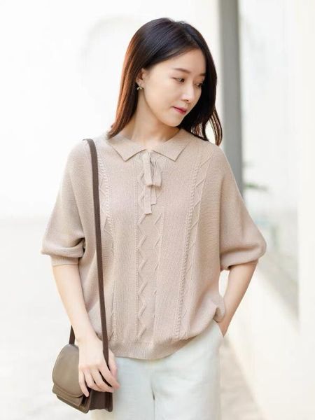 women's sweaters cynthia 2021 spring knitwear female summer vintage tied knitted shirts short batwing sleeve -neck loose pullover, White;black
women's sweaters cynthia 2021 spring knitwear female summer vintage tied knitted shirts short batwing sleeve -neck loose pullover, White;black
