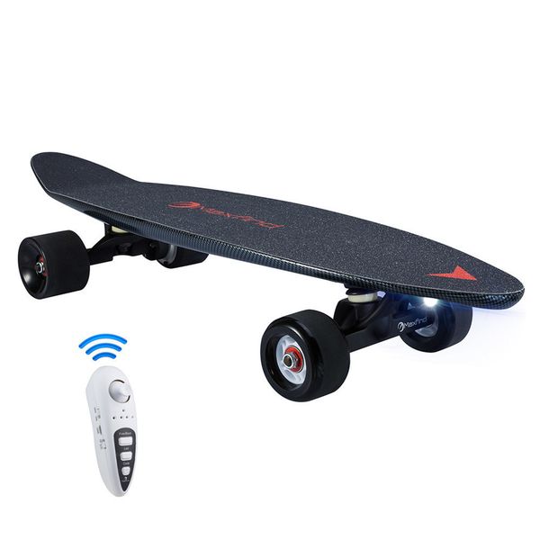 maxfind 27 inch portable electric skateboard 4 wheel ip 65 waterproof penny board with wireless remote controller
maxfind 27 inch portable electric skateboard 4 wheel ip 65 waterproof penny board with wireless remote controller