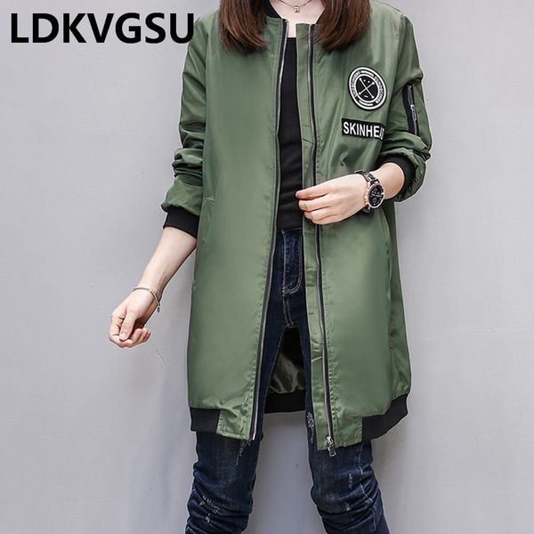 2019 fashion women casual long sleeve zipper spring coat casaco feminino medium long army green black women jacket 5xl is1745, Tan;black
2019 fashion women casual long sleeve zipper spring coat casaco feminino medium long army green black women jacket 5xl is1745, Tan;black