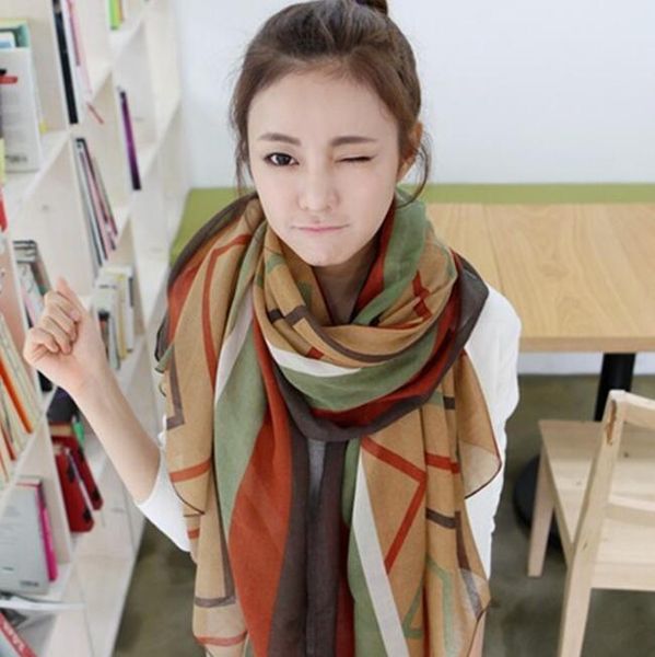 autumn/winter scarf style korean version of the big wave striped scarf classic paris yarn scarf shawl, Blue;gray 
autumn/winter scarf style korean version of the big wave striped scarf classic paris yarn scarf shawl, Blue;gray