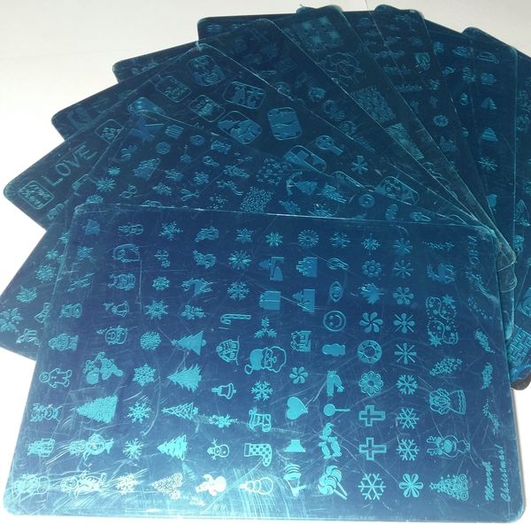 9pcs xl snow christmas halloween cartoon chrome love sport french designs nail art stamp stamping image plate print transfer polish template, White
9pcs xl snow christmas halloween cartoon chrome love sport french designs nail art stamp stamping image plate print transfer polish template, White