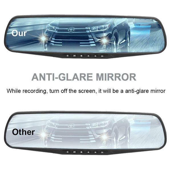 4.3" full hd 1080p video recorder rear view camera dual lens mirror car dvr auto registrator loop recording g-sensor dash cam
4.3" full hd 1080p video recorder rear view camera dual lens mirror car dvr auto registrator loop recording g-sensor dash cam