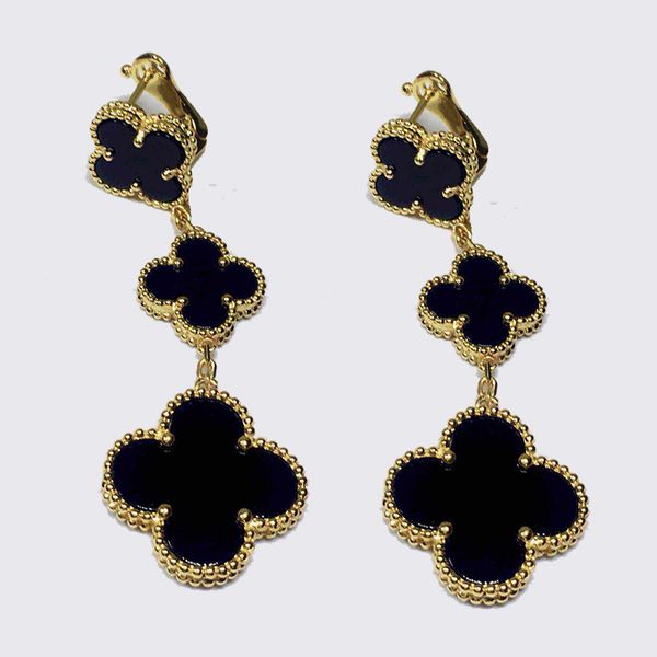 wholsale sell brand 925 silver four leaf clover jewelry for women 3 flowers clover earrings shell white black red green multi colors, Golden;silver
wholsale sell brand 925 silver four leaf clover jewelry for women 3 flowers clover earrings shell white black red green multi colors, Golden;silver
