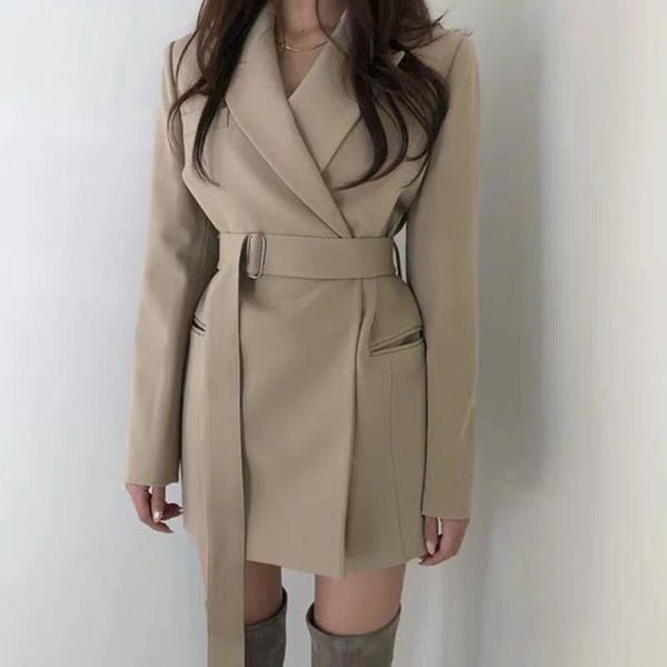 2020 autumn winter women's blazers sashes jackets notched outerwear england style cardigan dress suit blazer femme feminino, White;black
2020 autumn winter women's blazers sashes jackets notched outerwear england style cardigan dress suit blazer femme feminino, White;black