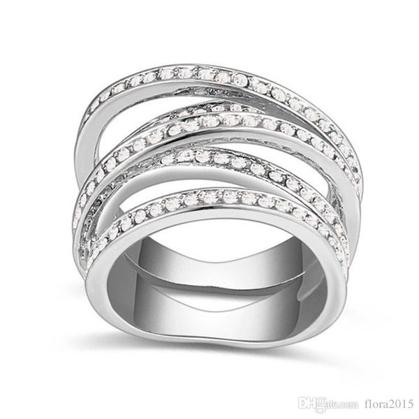 new arrival for famous brands design nickel plated spiral wedding rings made with austrian elements crystal gift, Silver
new arrival for famous brands design nickel plated spiral wedding rings made with austrian elements crystal gift, Silver