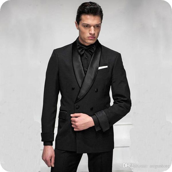 black men suits double breasted groom wedding tuxedo men blazer shawl lapel costume homme 2piece slim fit terno masculino trajes de hombre, Black;gray
black men suits double breasted groom wedding tuxedo men blazer shawl lapel costume homme 2piece slim fit terno masculino trajes de hombre, Black;gray