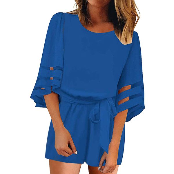 women o neck mesh solid panel blouse 3/4 bell sleeve loose mini dress summer dress 2019 woman cloth with belt #0522, Black;gray
women o neck mesh solid panel blouse 3/4 bell sleeve loose mini dress summer dress 2019 woman cloth with belt #0522, Black;gray