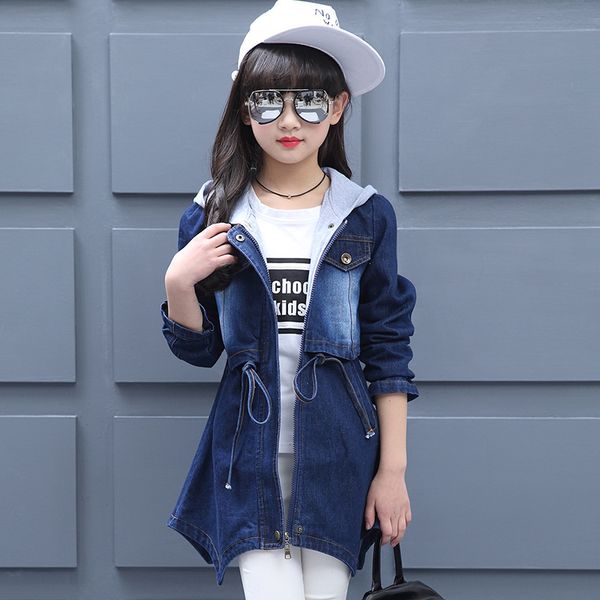 girls' denim jacket fall 2017 new student casual jacket big boy medium length jeans windbreaker coat, Blue;gray
girls' denim jacket fall 2017 new student casual jacket big boy medium length jeans windbreaker coat, Blue;gray