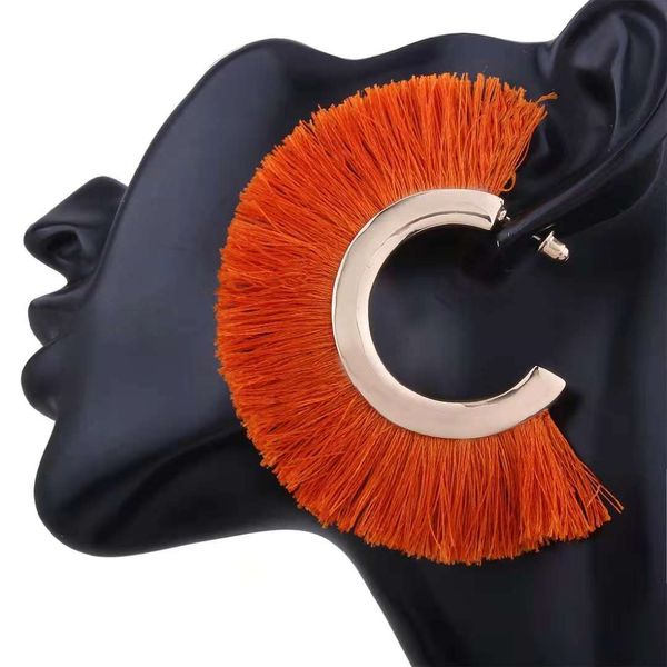 wholesale- fringes charm earrings tassel alloy ear drop bohemia fan ear jewelry six colors red black white orange dark navy blue colorful, Golden
wholesale- fringes charm earrings tassel alloy ear drop bohemia fan ear jewelry six colors red black white orange dark navy blue colorful, Golden
