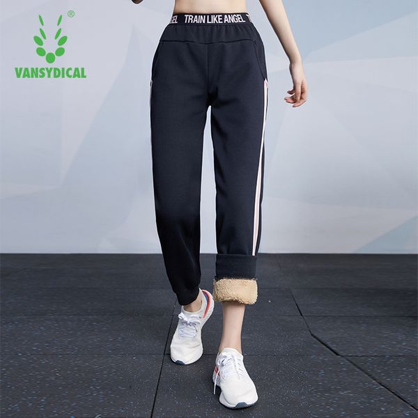 running pants vansydical jogging women cashmere sport breathable warm sweaterpants female training fitness gym trousers, Black;blue
running pants vansydical jogging women cashmere sport breathable warm sweaterpants female training fitness gym trousers, Black;blue