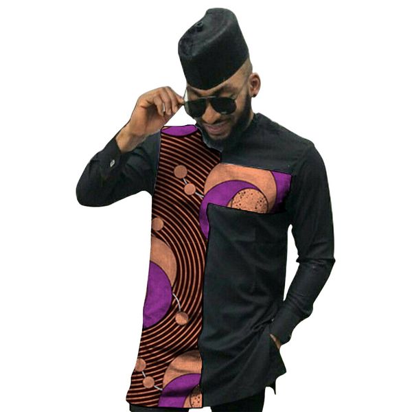 african clothing men's shirt slim fit ankara o-neck print/black patchwork for wedding wear male formal africa, White;black
african clothing men's shirt slim fit ankara o-neck print/black patchwork for wedding wear male formal africa, White;black