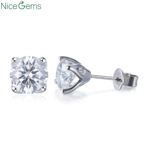 nicegems solid 14k 585 white gold 4-prong d color round moissanite diamond stud earring for women push back classic earrings, Golden;silver
nicegems solid 14k 585 white gold 4-prong d color round moissanite diamond stud earring for women push back classic earrings, Golden;silver