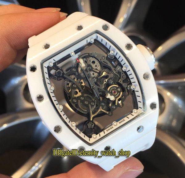 High version New RM055 Skeleton White Dial Nano-ceramic Composites Case Japan Miyota Automatic RM 055 Mens Watch Rubber Strap Sports Watches
High version New RM055 Skeleton White Dial Nano-ceramic Composites Case Japan Miyota Automatic RM 055 Mens Watch Rubber Strap Sports Watches