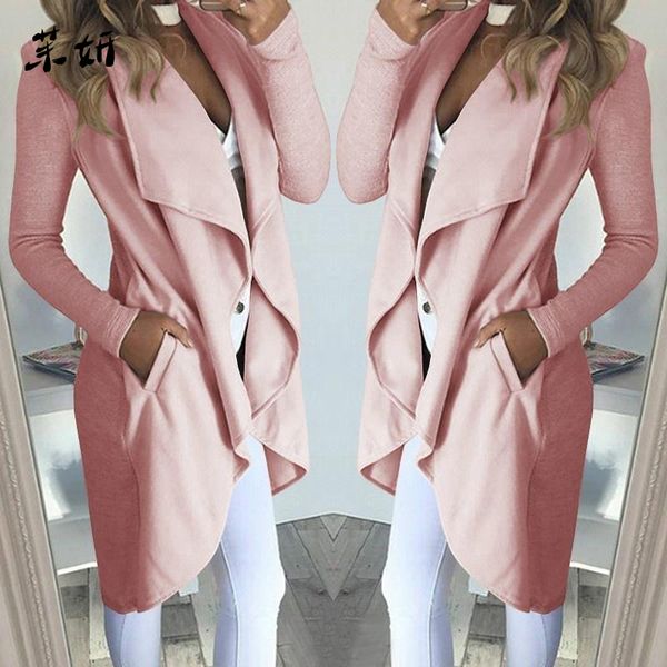 cardigan coat autumn cotton blends pockets long sleeve big lapel collar slim women casual long overcoat outerwear jacket, Black
cardigan coat autumn cotton blends pockets long sleeve big lapel collar slim women casual long overcoat outerwear jacket, Black
