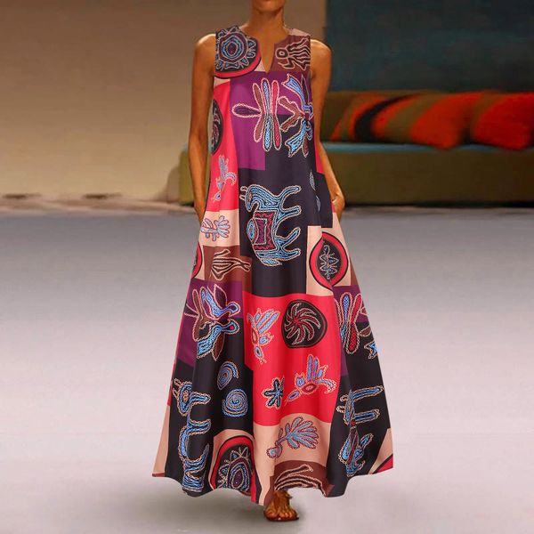 fashion casual slim large size temperament dresswomen plus size print daily casual sleeveless vintage bohemian maxi dress, Black;gray
fashion casual slim large size temperament dresswomen plus size print daily casual sleeveless vintage bohemian maxi dress, Black;gray