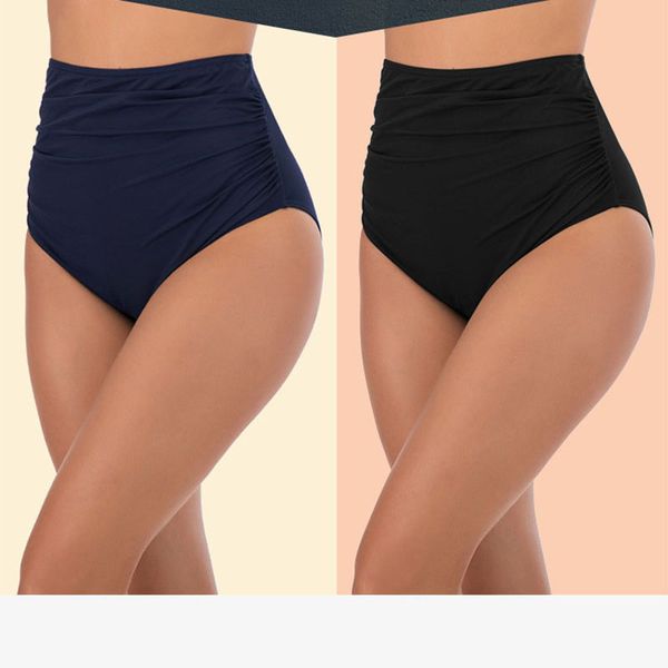 women's retro high waisted bikini hem swimming pants hip pants pleated versatile briefs
women's retro high waisted bikini hem swimming pants hip pants pleated versatile briefs