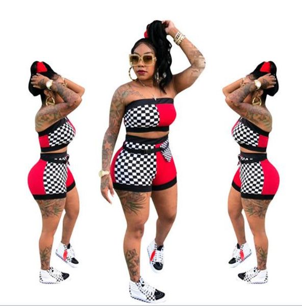 womens designer plaid print tracksuits skinny crop short pants causal active sets new arrival, White
womens designer plaid print tracksuits skinny crop short pants causal active sets new arrival, White