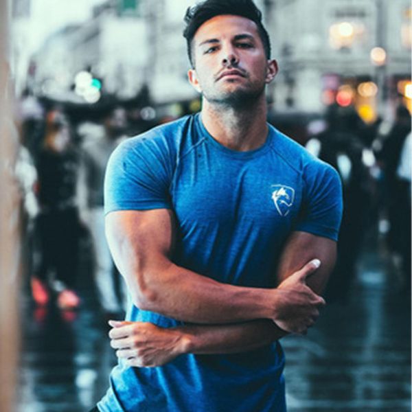 sports running mens t shirt fitness men cotton bodybuilding short sleeve shirts workout male sportwear casual clothes, Black;blue
sports running mens t shirt fitness men cotton bodybuilding short sleeve shirts workout male sportwear casual clothes, Black;blue