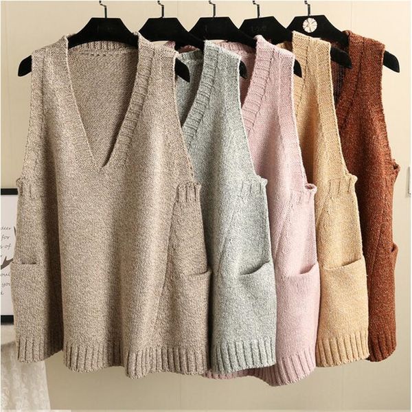 plus size vest female 2019 spring korean version of the long section v-neck sleeveless loose solid color sweater vest women, Black;white
plus size vest female 2019 spring korean version of the long section v-neck sleeveless loose solid color sweater vest women, Black;white