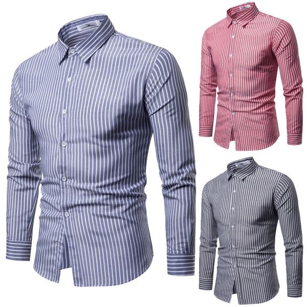 2019 new style fashion men luxury formal shirt long sleeve slim fit business cotton shirts stripe casual, White;black
2019 new style fashion men luxury formal shirt long sleeve slim fit business cotton shirts stripe casual, White;black