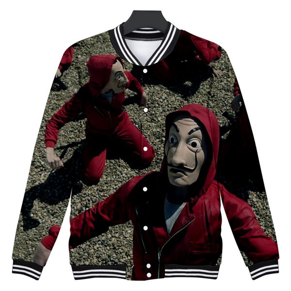 la casa de papel 3d printed baseball jackets men hoodie sweatshirt winter fashion money heist hiphop baseball uniform cool, Black
la casa de papel 3d printed baseball jackets men hoodie sweatshirt winter fashion money heist hiphop baseball uniform cool, Black