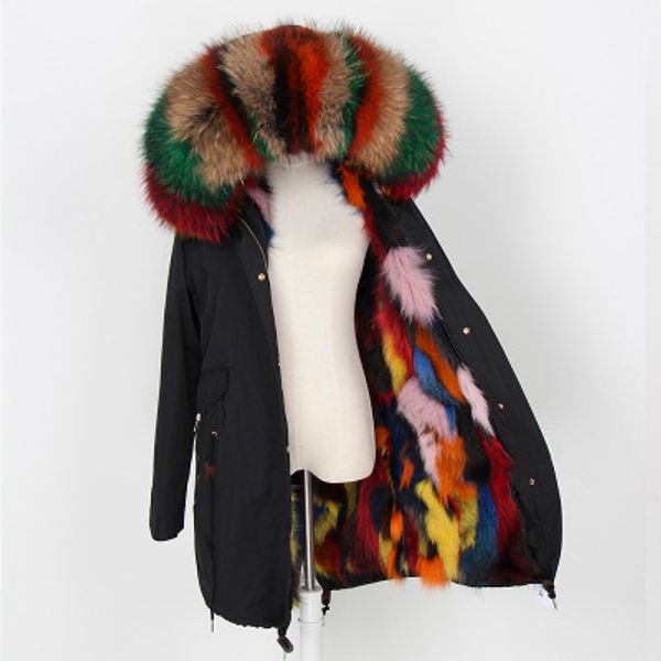 luxuriant colorful raccoon fur trim maomaokong colorful fox fur lined black long parka women warm furs jackets
luxuriant colorful raccoon fur trim maomaokong colorful fox fur lined black long parka women warm furs jackets