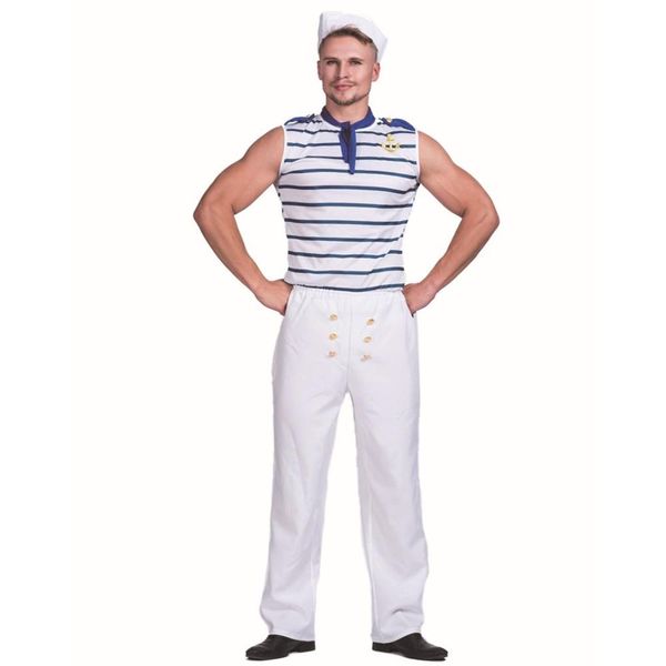 men popeye sailor crew seaman ship's officer costume carnival christmas halloween party male striped clothing outfits, Black;red
men popeye sailor crew seaman ship's officer costume carnival christmas halloween party male striped clothing outfits, Black;red