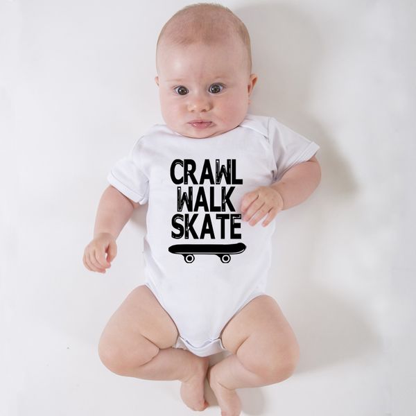 2019 cute baby cotton newborn toddler baby girl boy summer clothes short sleeve crawl walk skate letter bodysuit, White
2019 cute baby cotton newborn toddler baby girl boy summer clothes short sleeve crawl walk skate letter bodysuit, White