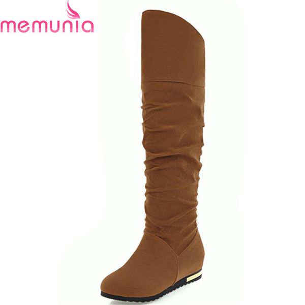 memunia new arrival 2020 knee high boots solid slip on winter womens long boots round toe flat casual female shoes wholesale, Black
memunia new arrival 2020 knee high boots solid slip on winter womens long boots round toe flat casual female shoes wholesale, Black